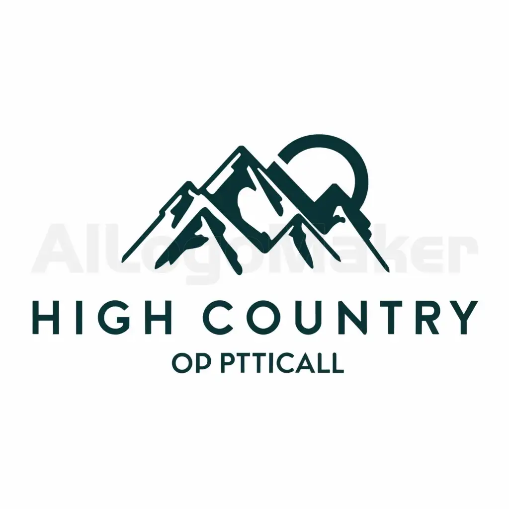 a logo design,with the text "High Country Optical", main symbol:mountain range,Moderate,be used in Medical Dental industry,clear background