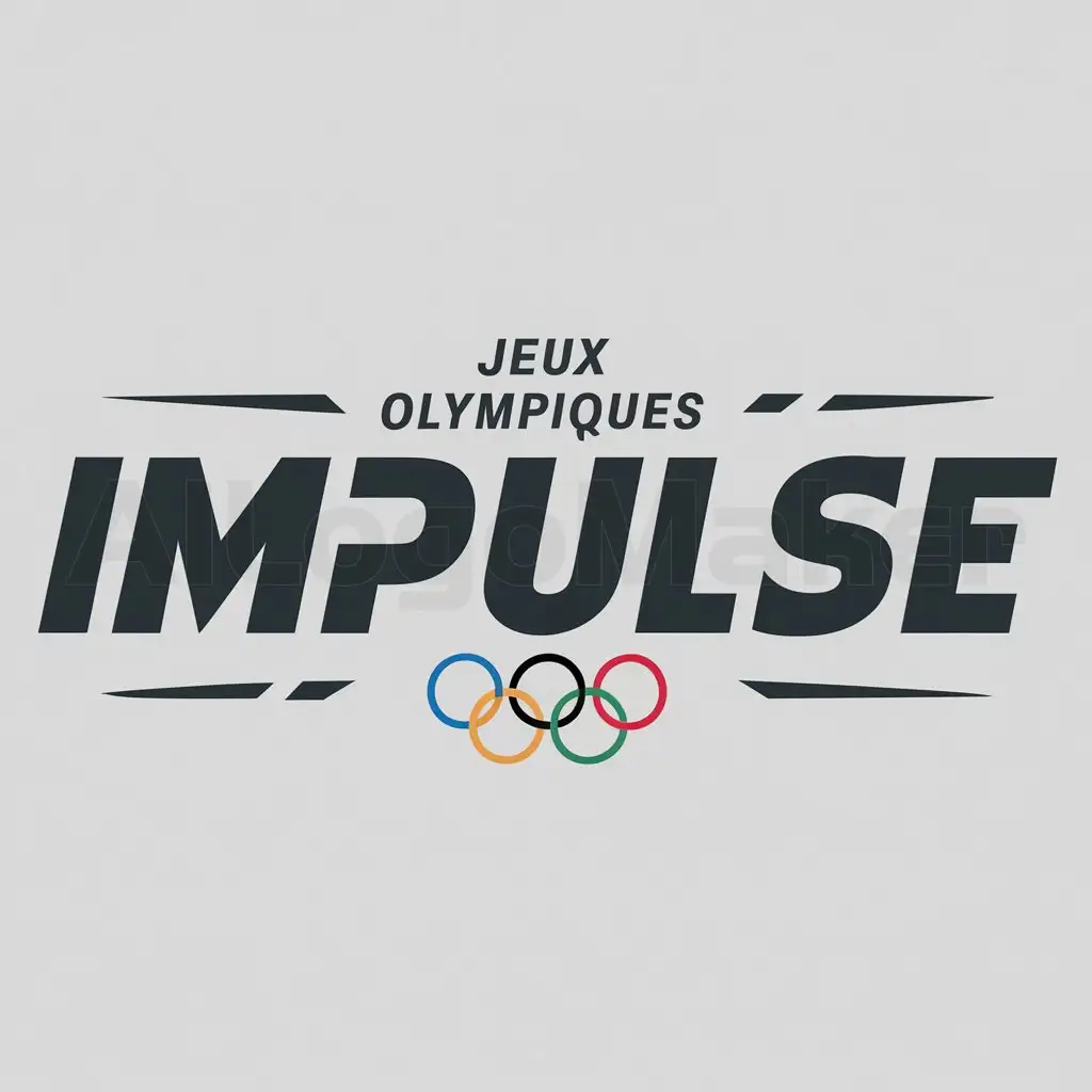 a logo design,with the text "IMPULSE", main symbol:JEUX OLYMPIQUES,Moderate,clear background