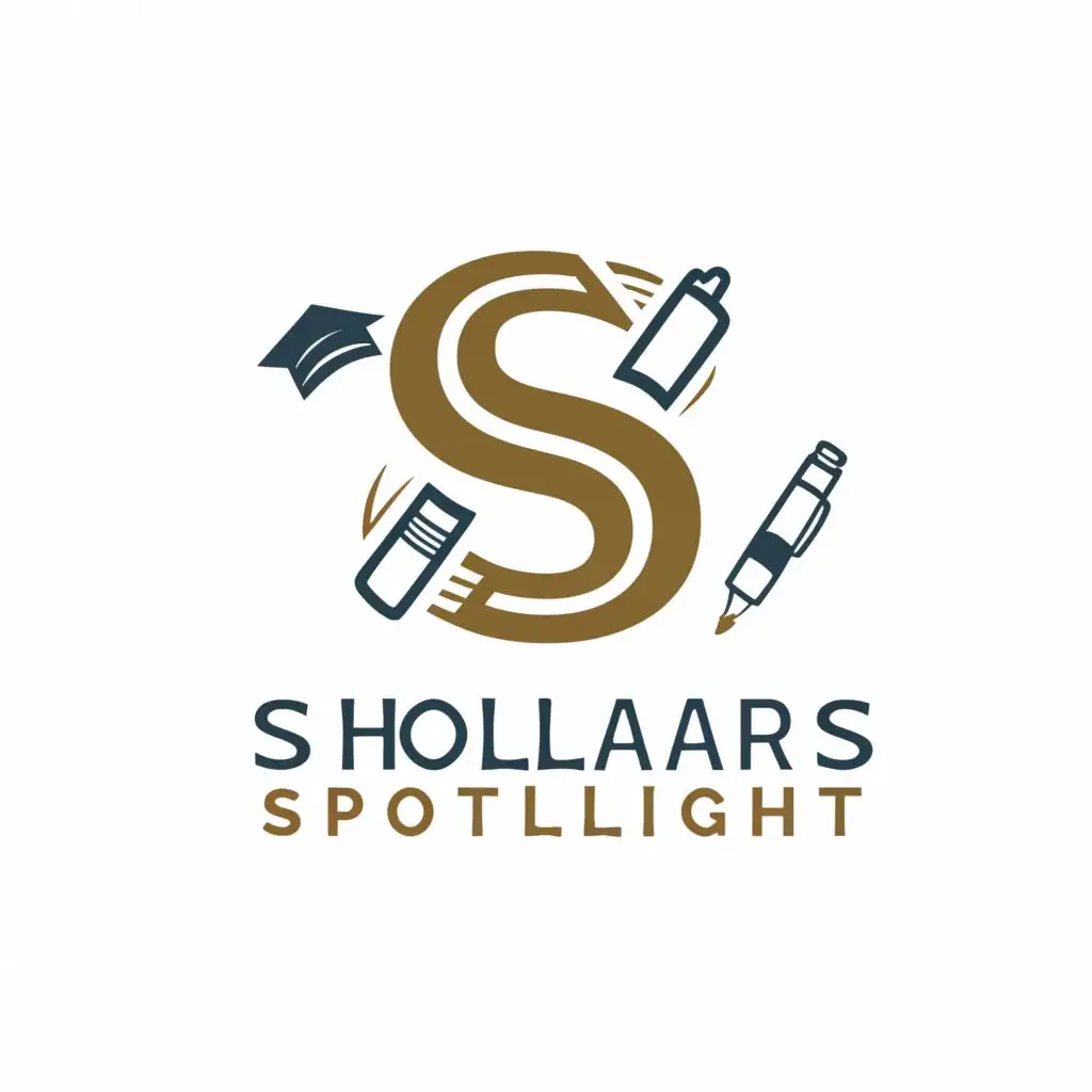 a logo design,with the text "ScholarSpotlight", main symbol:ScholarSpotlight,Moderate,be used in Education industry,clear background