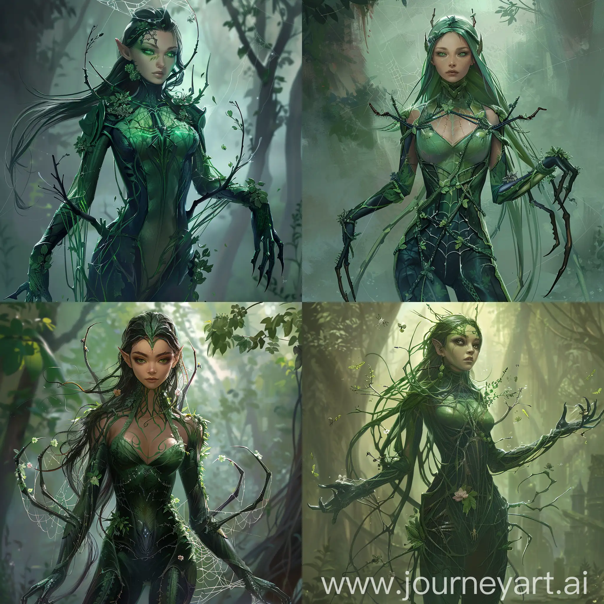 Noxian-Noblewoman-with-Spider-Traits-in-Enchanted-Forest