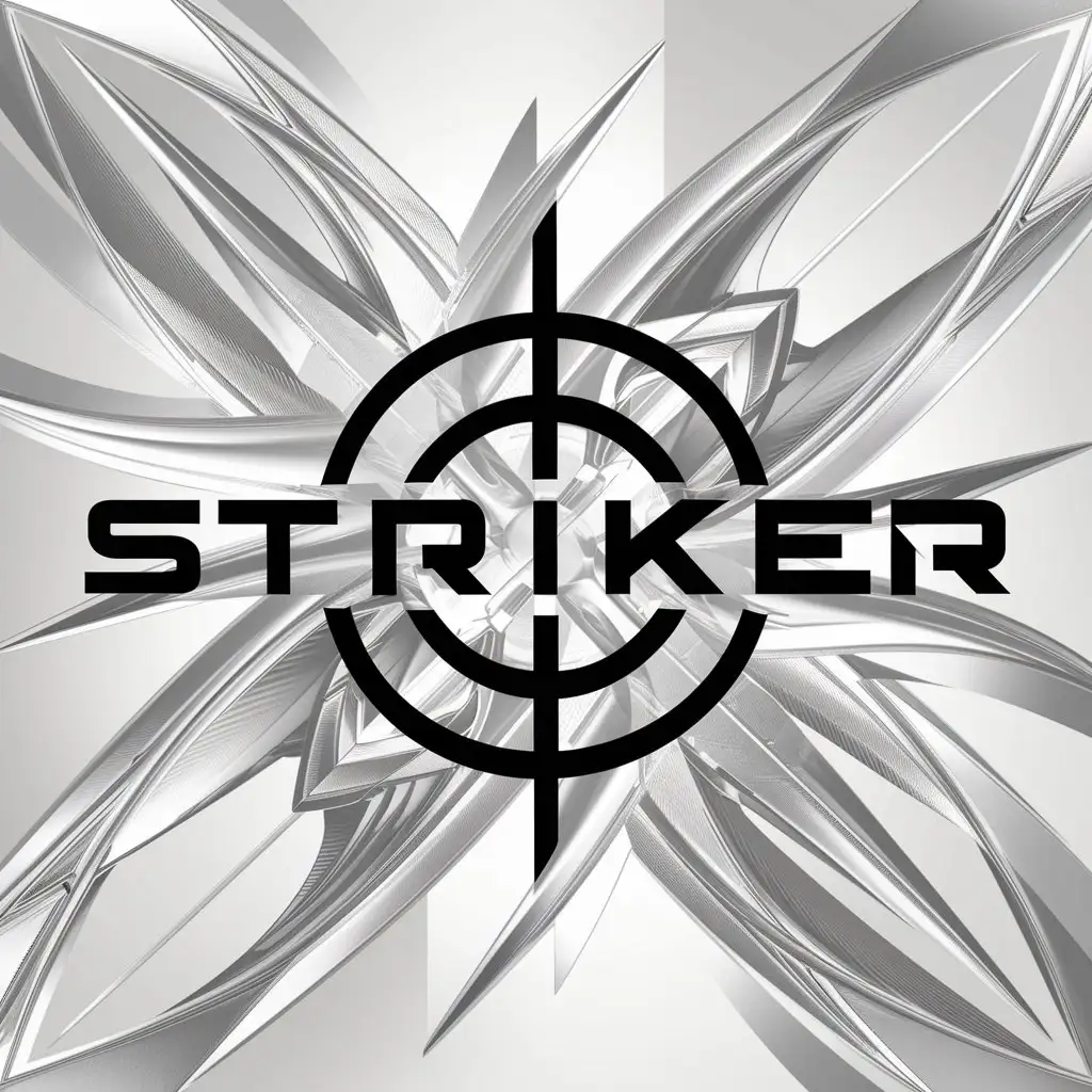 a logo design,with the text "striker", main symbol:beautiful backdrop with target,complex,clear background