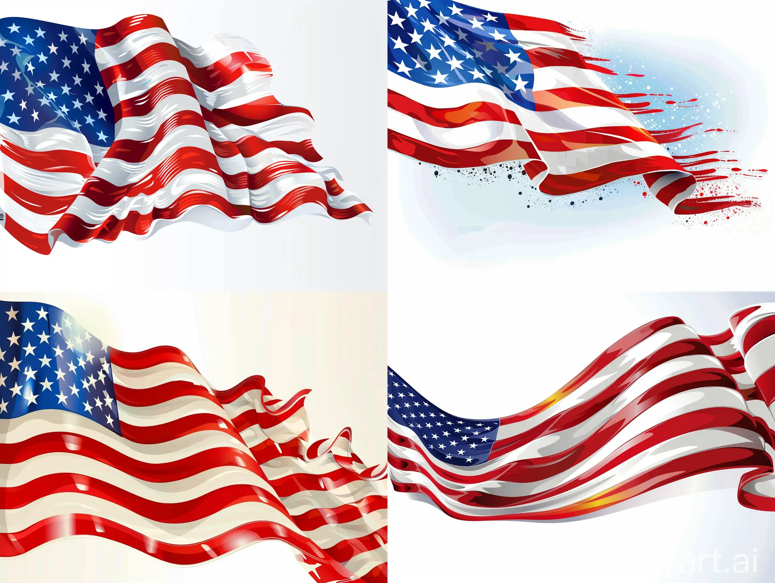 vector background with american flag