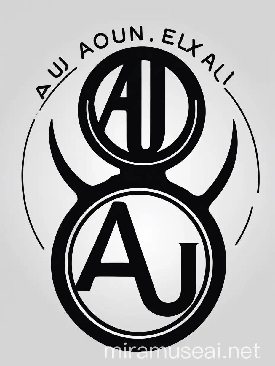 Make a round logo for my bike with the name 'A&U'