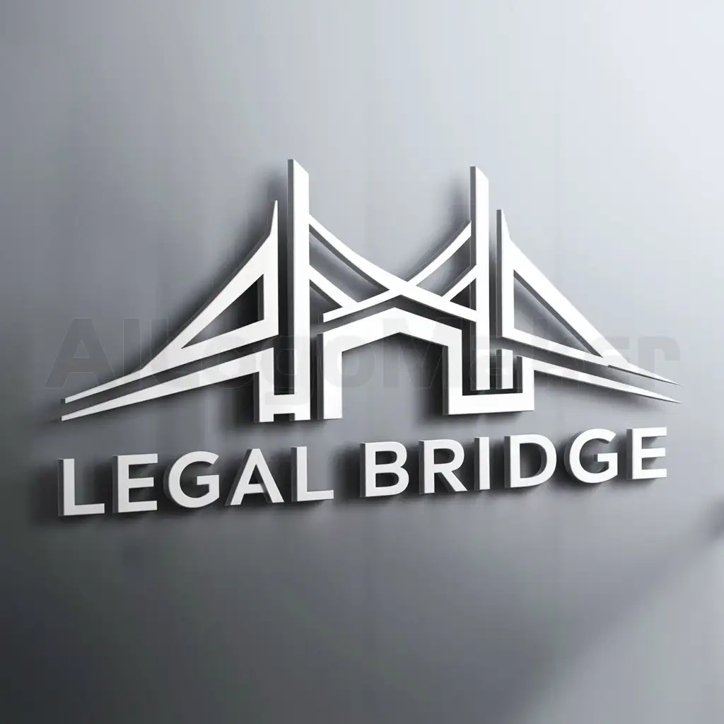 a logo design,with the text "Legal Bridge", main symbol:bridge,complex,be used in Legal industry,clear background