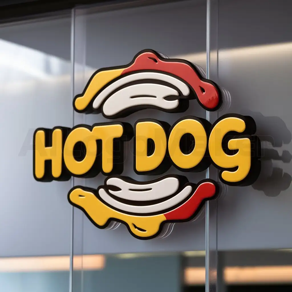 LOGO-Design-For-Hot-Dog-Emporium-Bold-Hot-Dog-Emblem-on-Clean-Background