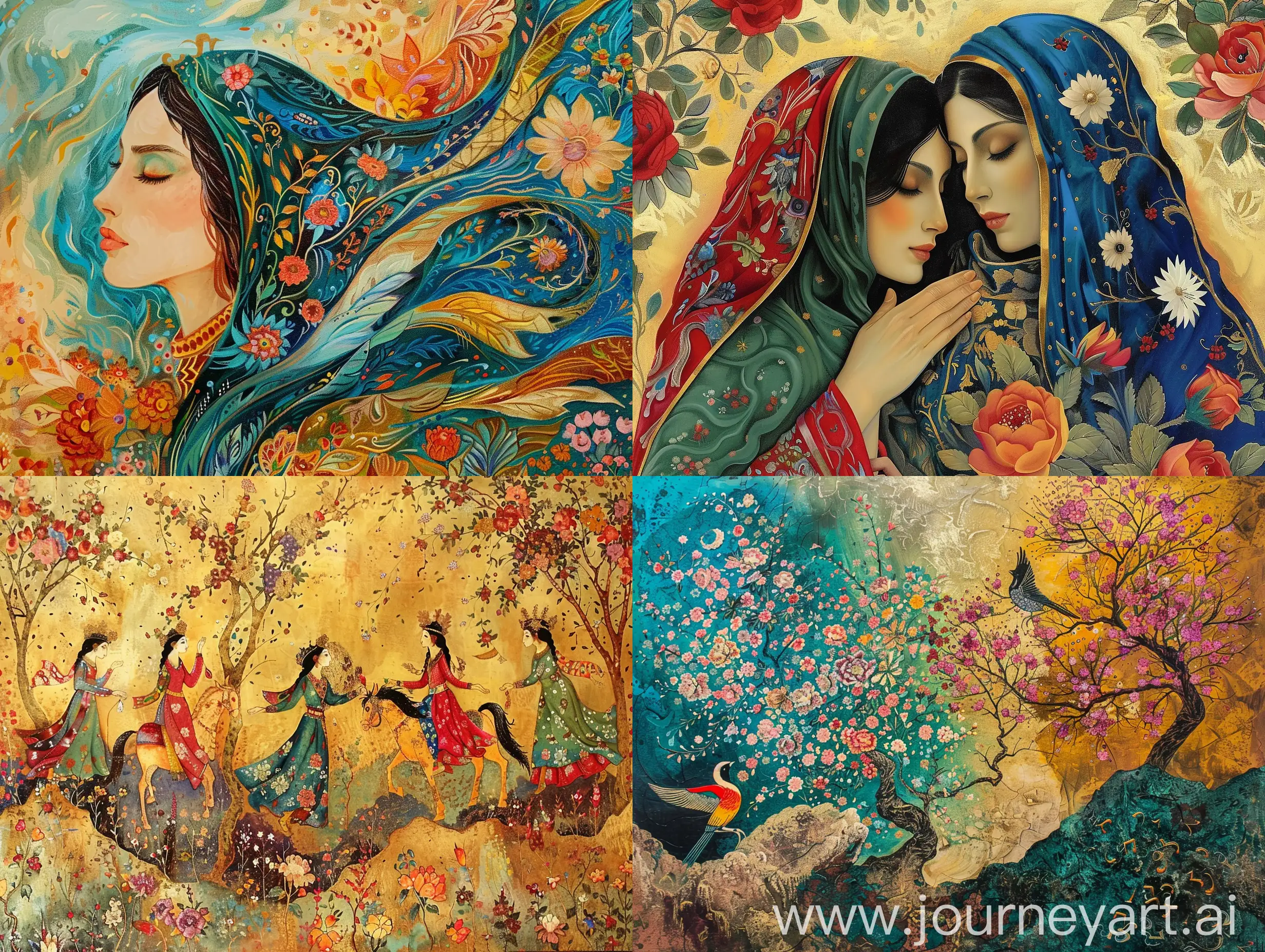 Iranian-Traditional-Painting-of-a-Ghazal