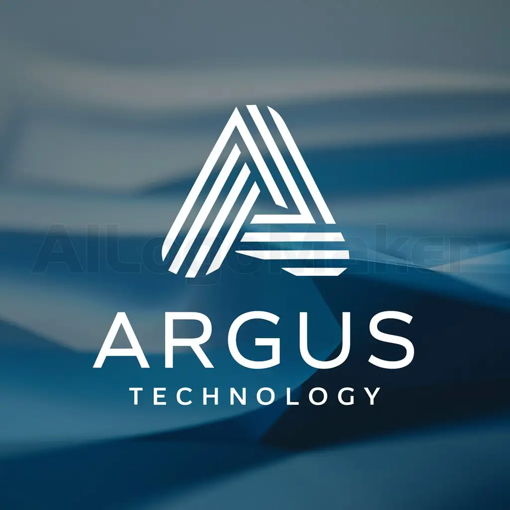 a logo design,with the text "ARGUS TECHNOLOGY", main symbol:A,complex,clear background