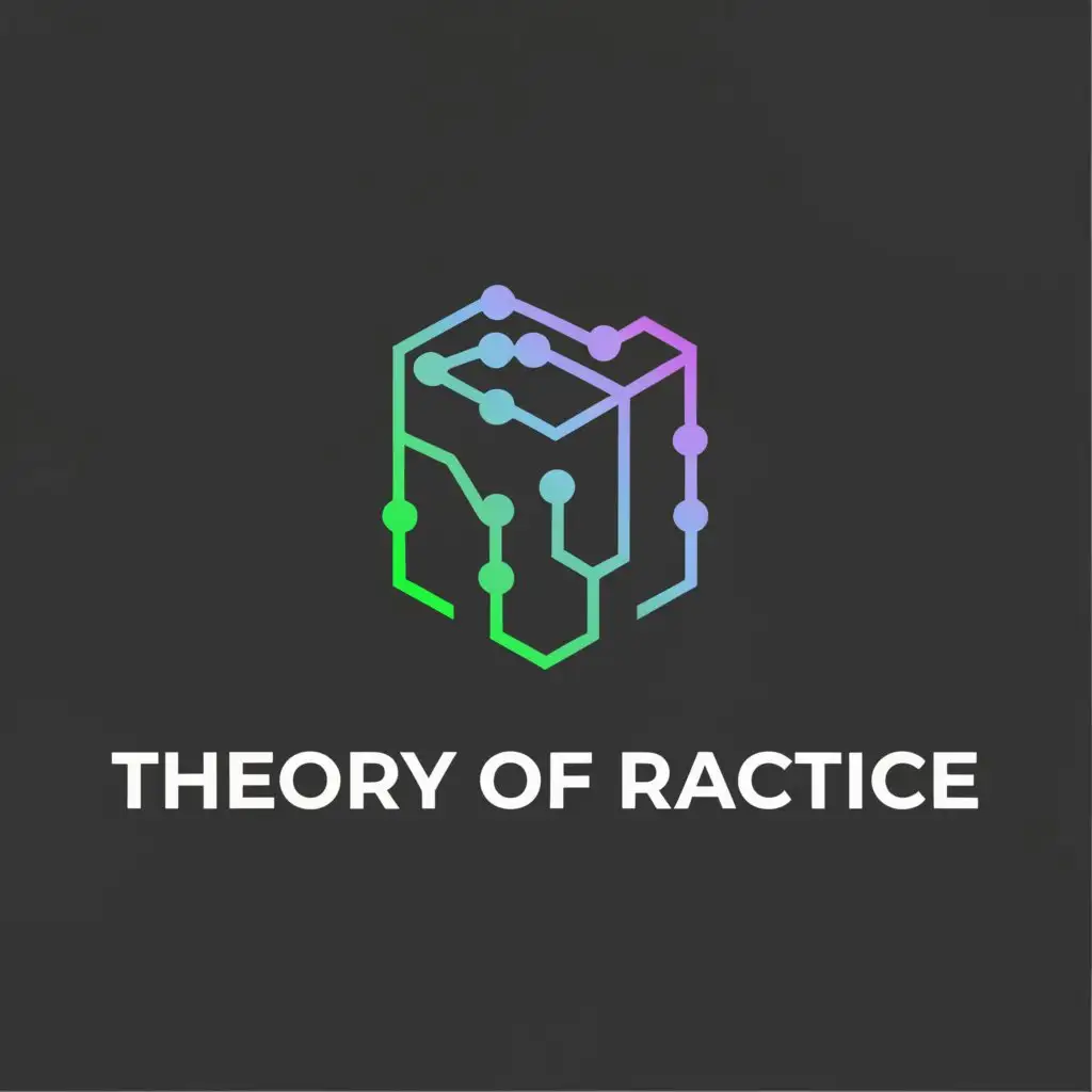a logo design,with the text "Theory of practice", main symbol:Motherboard,Moderate,be used in Technology industry,clear background
