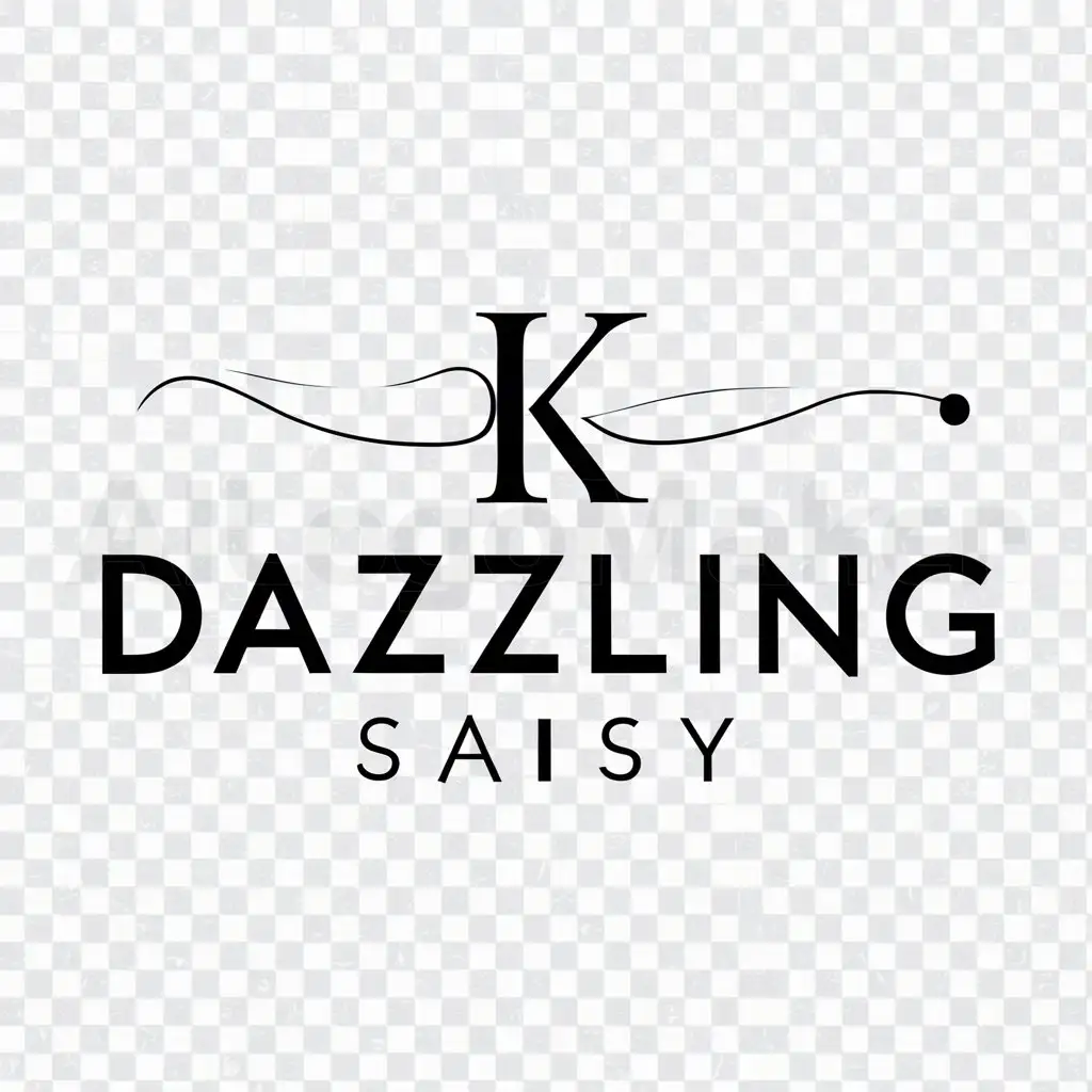 a logo design,with the text "dazling saisy", main symbol:k;l,Minimalistic,clear background