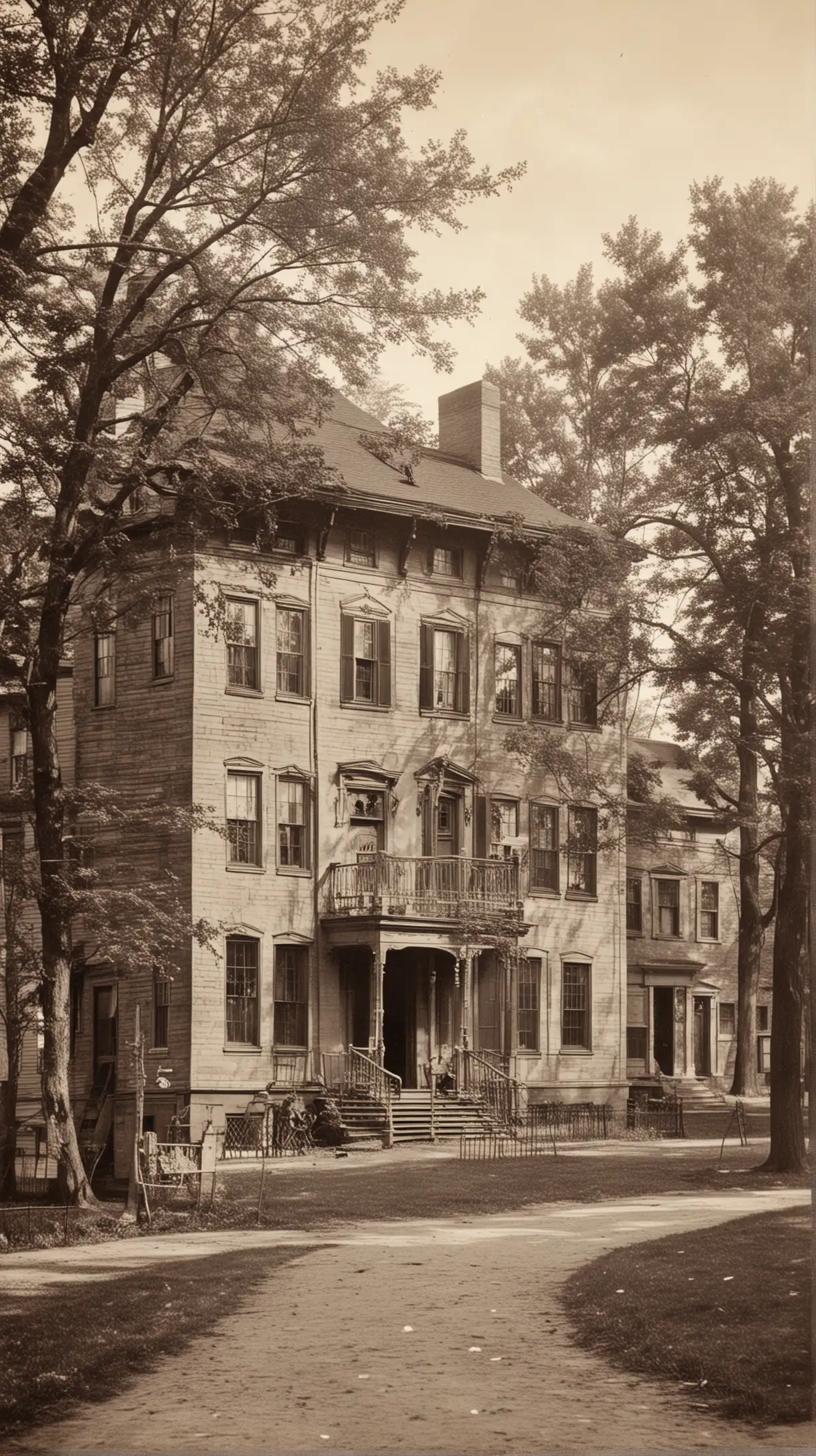 Historic Scene 1853 Saratoga Springs New York