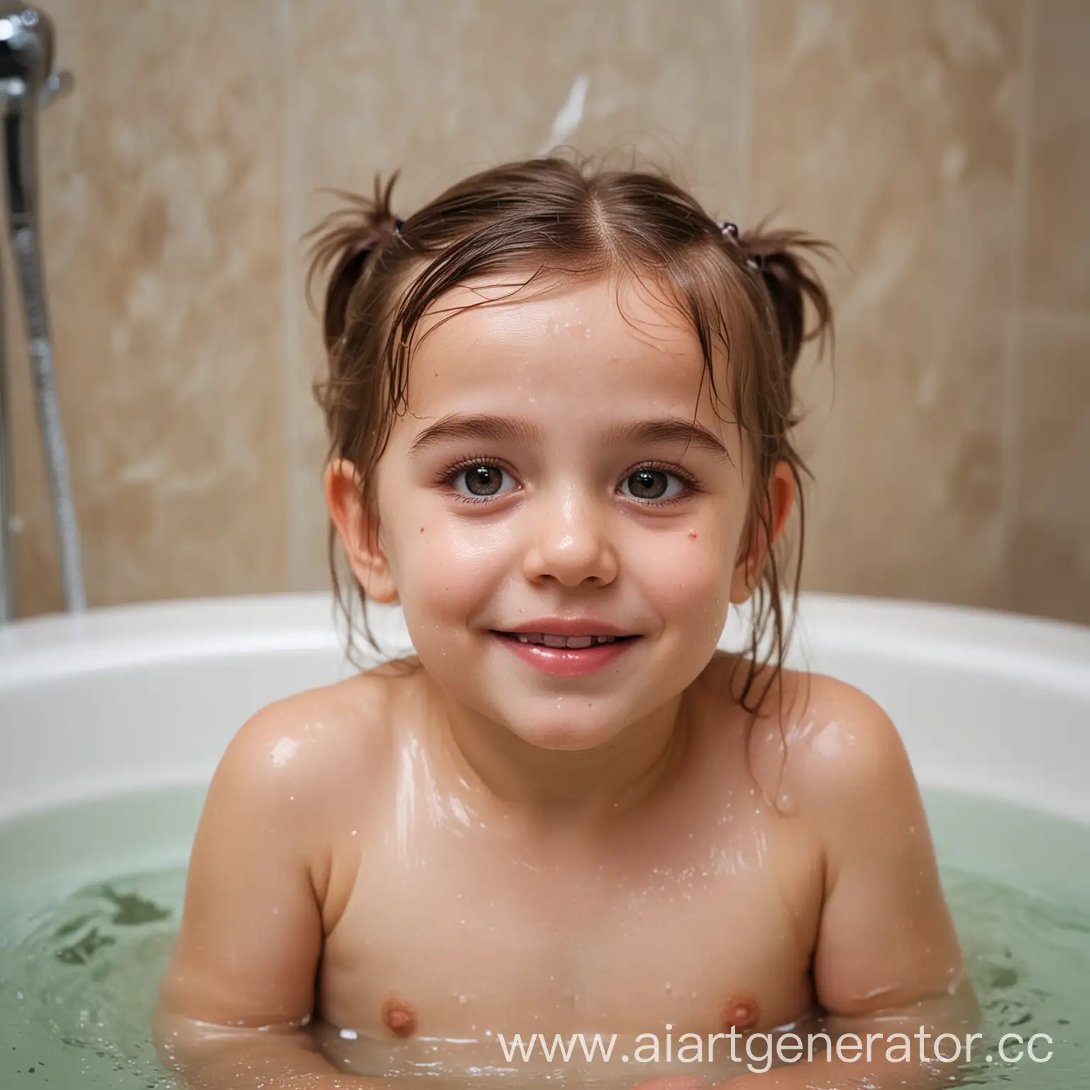 Adorable-Little-Girl-Enjoying-a-Relaxing-Bath