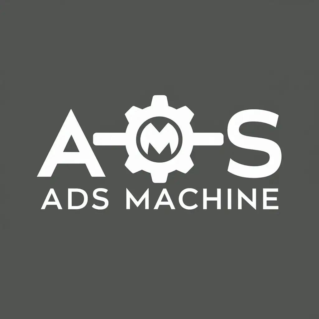 a logo design,with the text "ads machine", main symbol:ads machine,Moderate,clear background