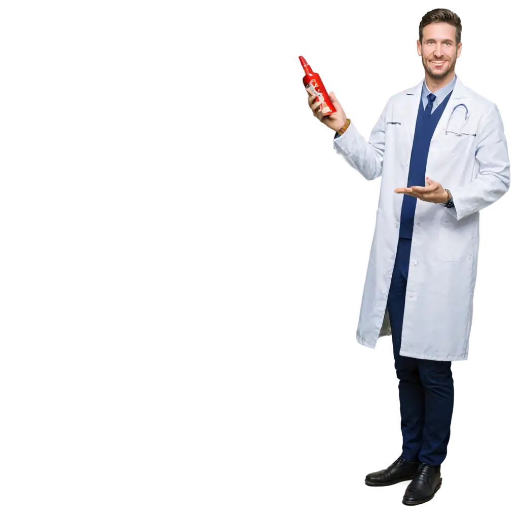 Professional-PNG-Image-Doctor-in-White-Coat-Holding-a-Bottle-of-Ketchup