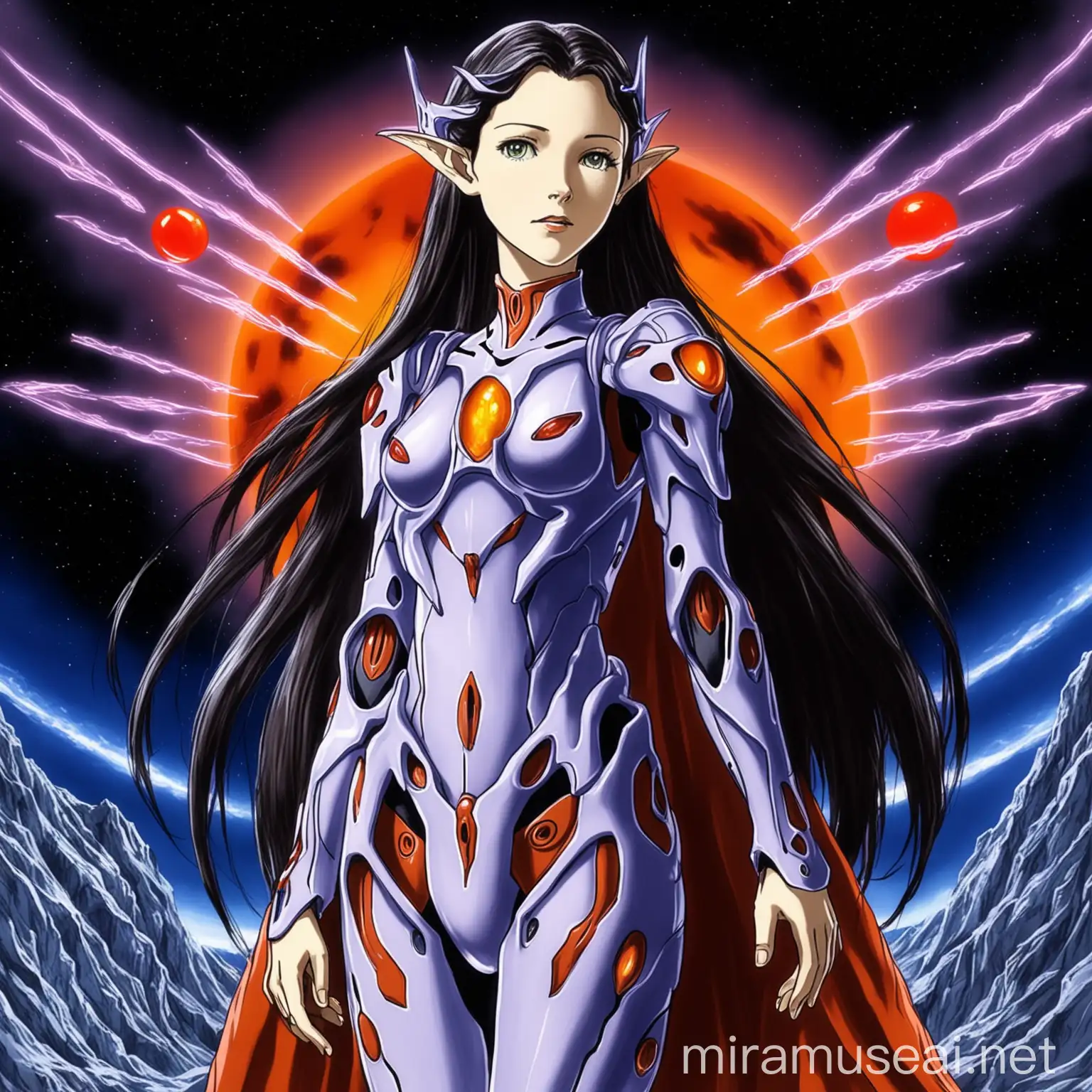 arwen from lord of the rings as neon genesis evangelion character