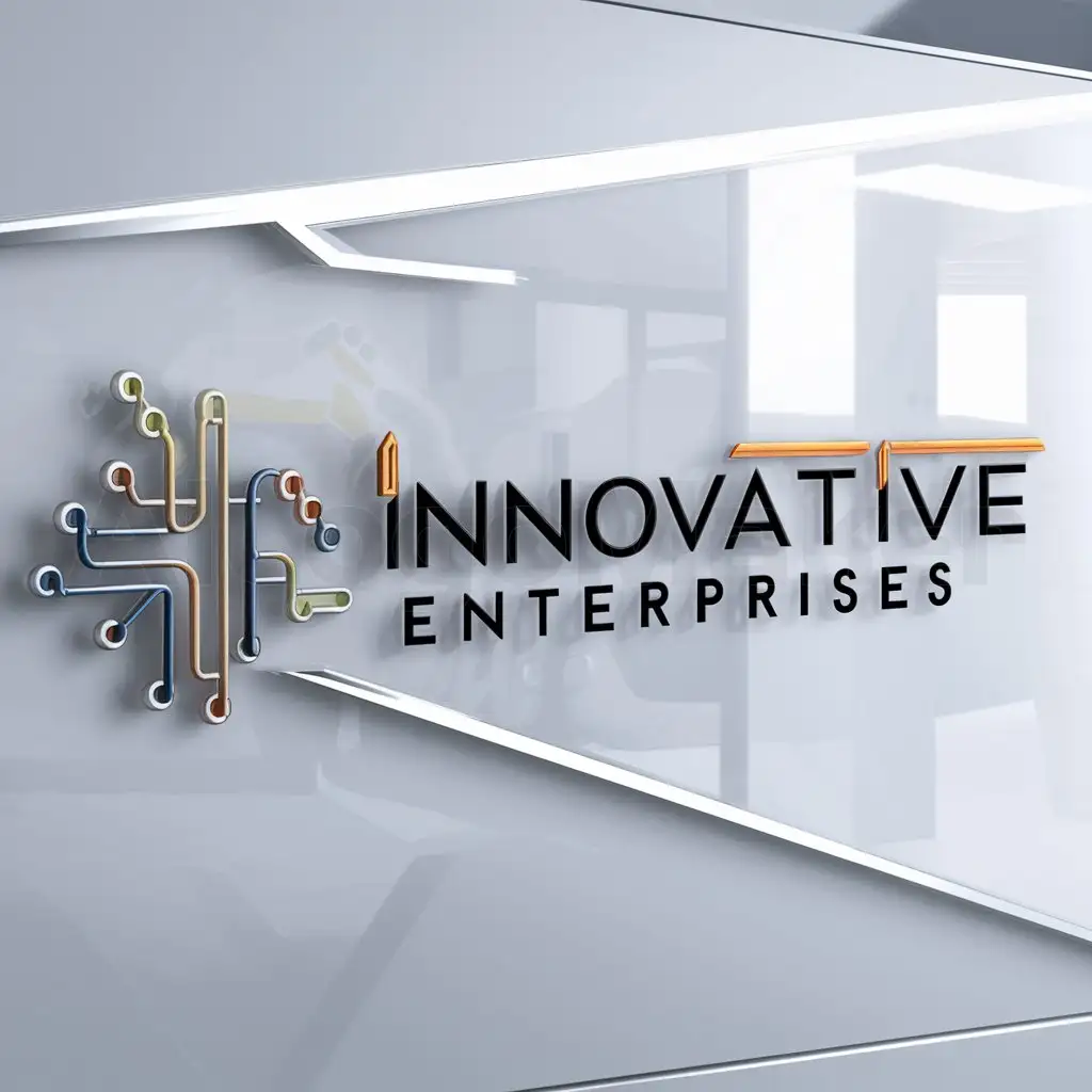 a logo design,with the text "Innovative Enterprises", main symbol:Innovative Enterprises,complex,be used in Technology industry,clear background