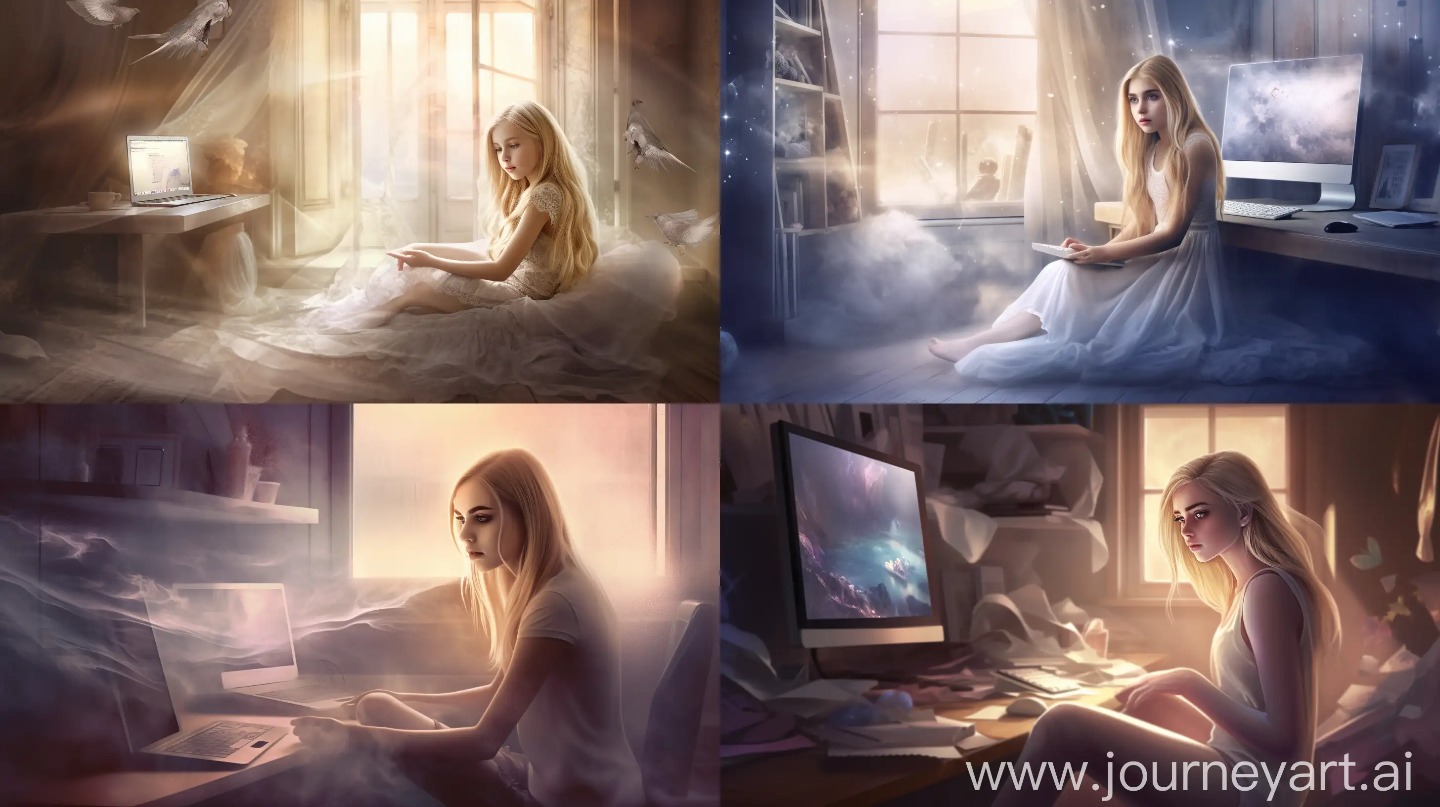 Creative-Girl-in-Mystical-Computer-Office-Setting