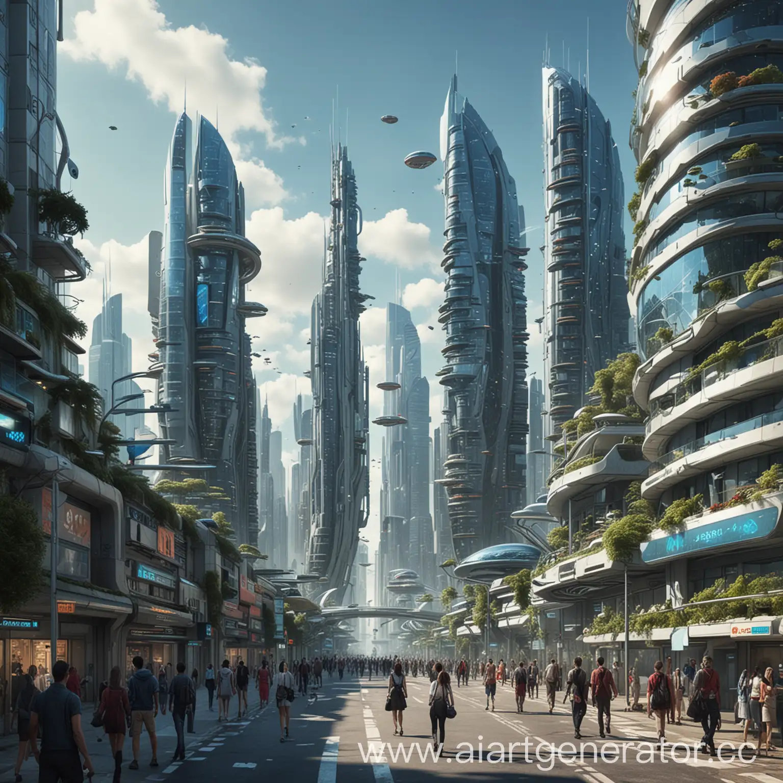 жители города будущего