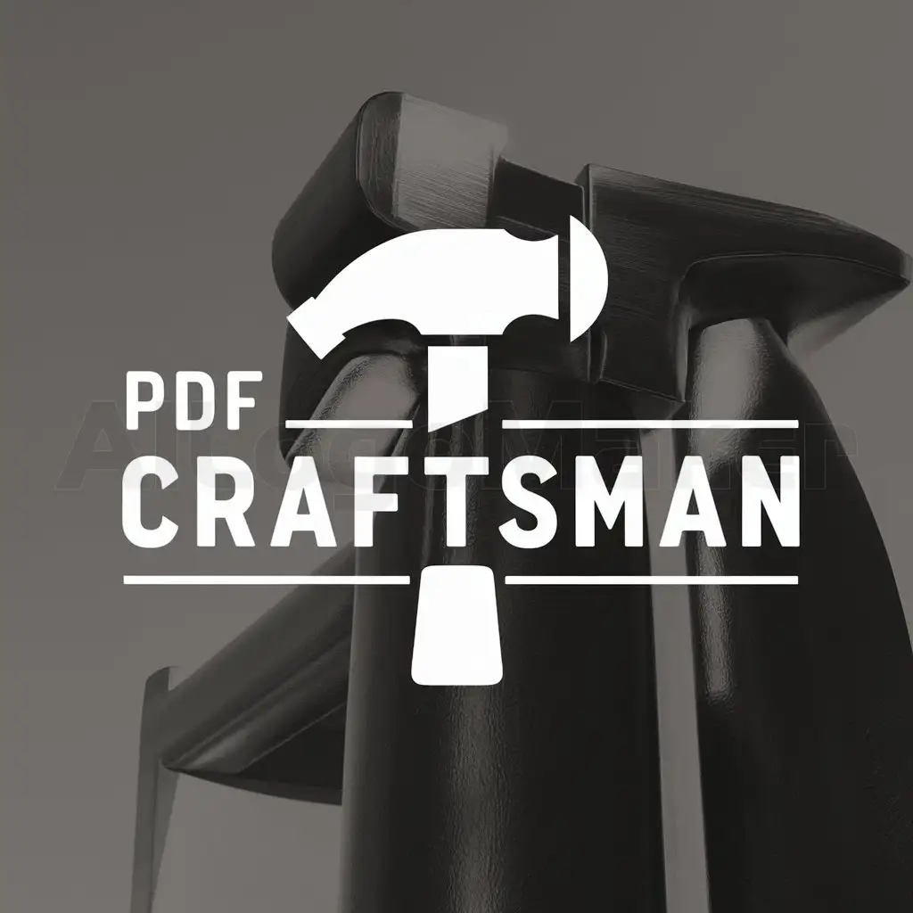 a logo design,with the text "PDF craftsman", main symbol:HAMMER,Moderate,clear background