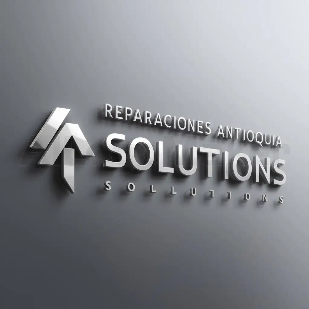 a logo design,with the text "Reparaciones Antioquia", main symbol:JP SOLUTIONS,Moderate,be used in Technology industry,clear background