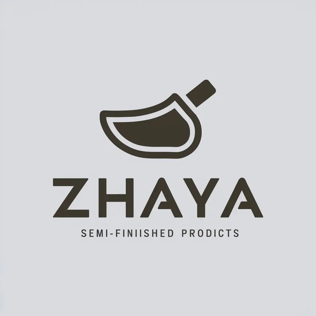 a logo design,with the text 'Zhaya', main symbol:Meat semi-finished products,Moderate,clear background