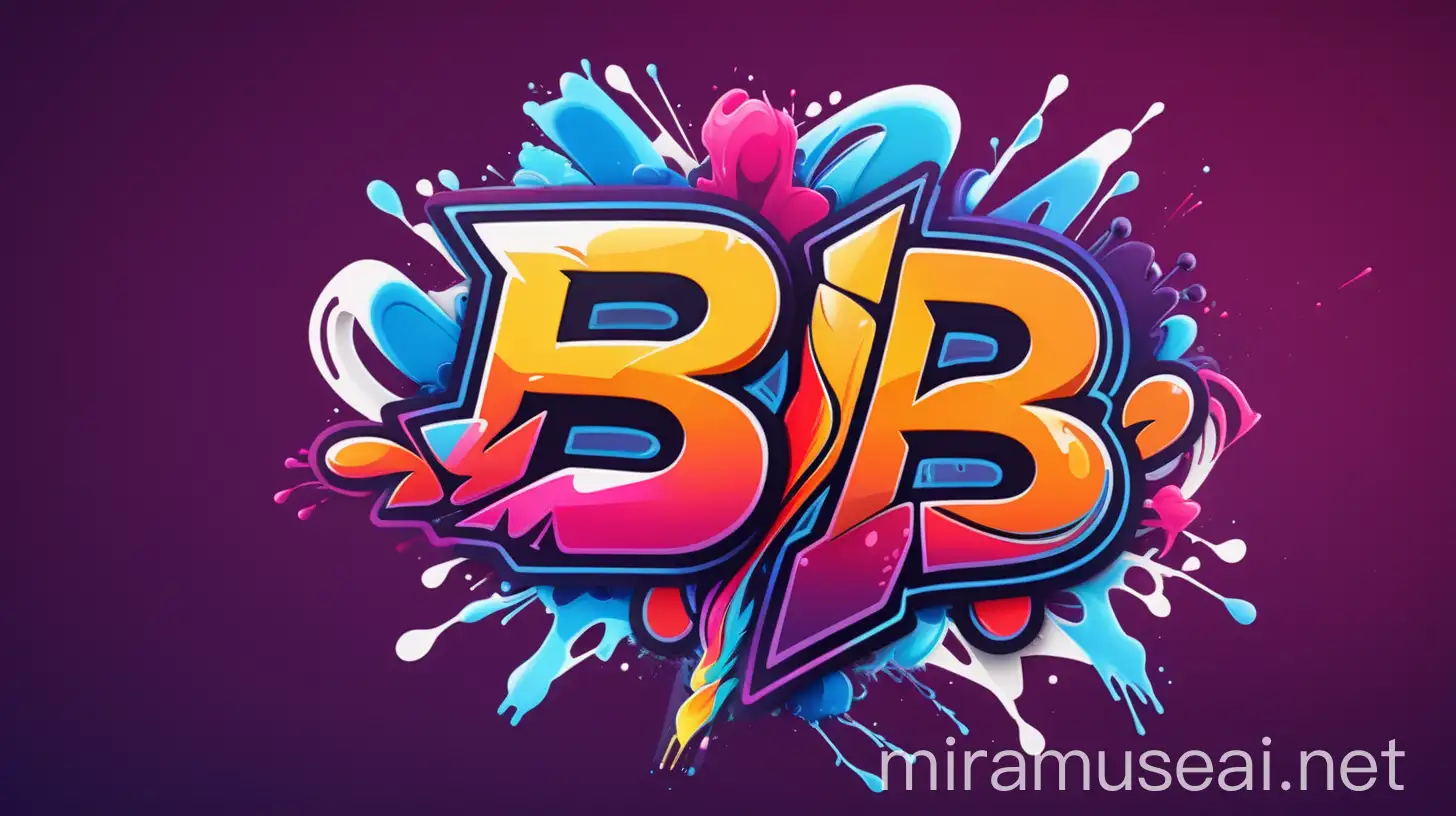 Vibrant Graffiti Esports Logo on Solid Background