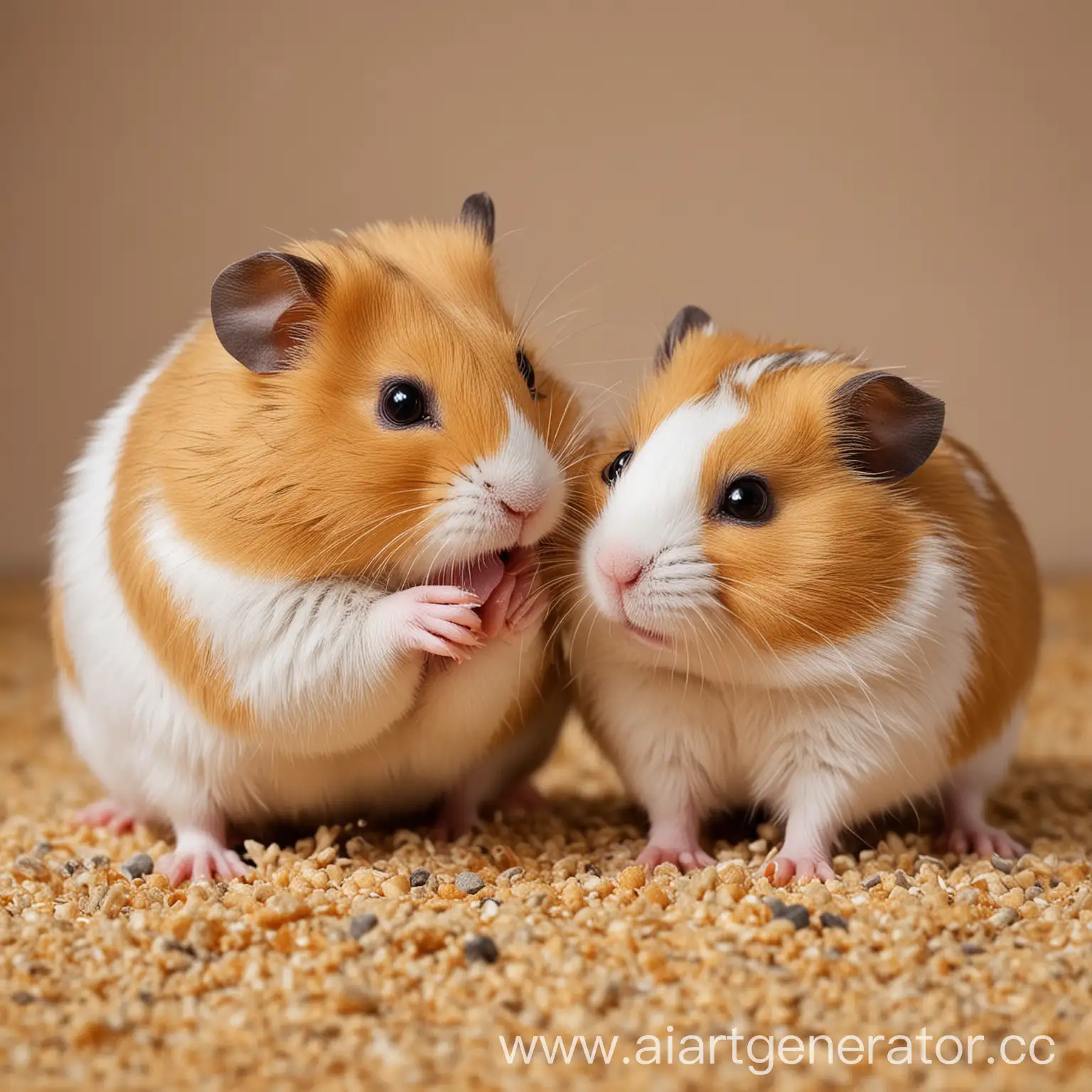 Playful-Hamsters-Interacting-Cheerfully-in-Natural-Habitat