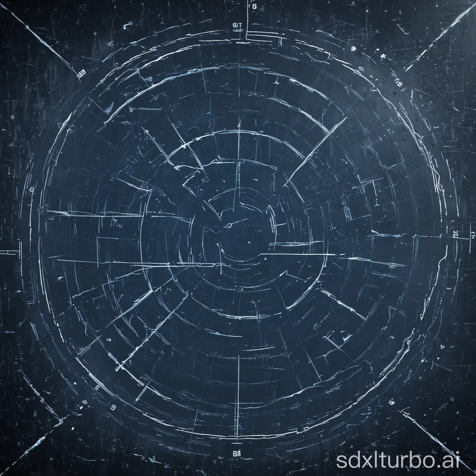 a blue radar screen texture, space design, white lines