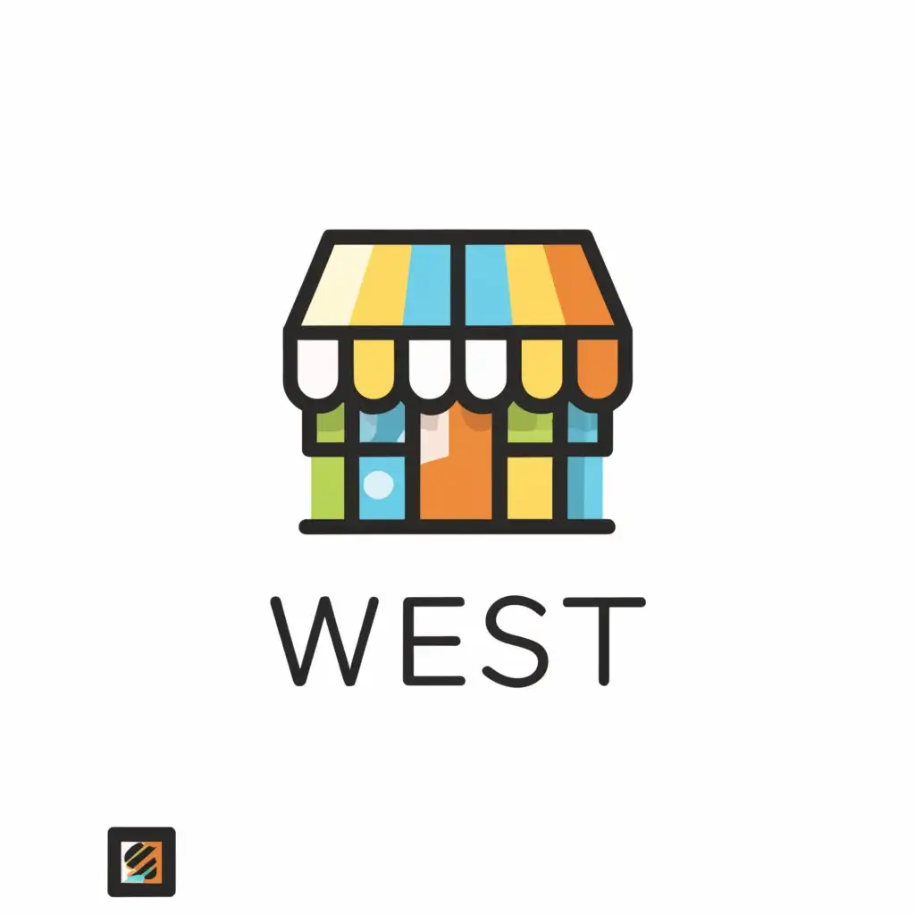 a logo design,with the text "West", main symbol:Store,Moderate,be used in Internet industry,clear background