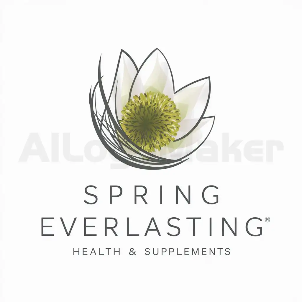 LOGO-Design-for-Spring-Everlasting-Vibrant-Green-and-Floral-Motif-for-Health-and-Supplements-Company