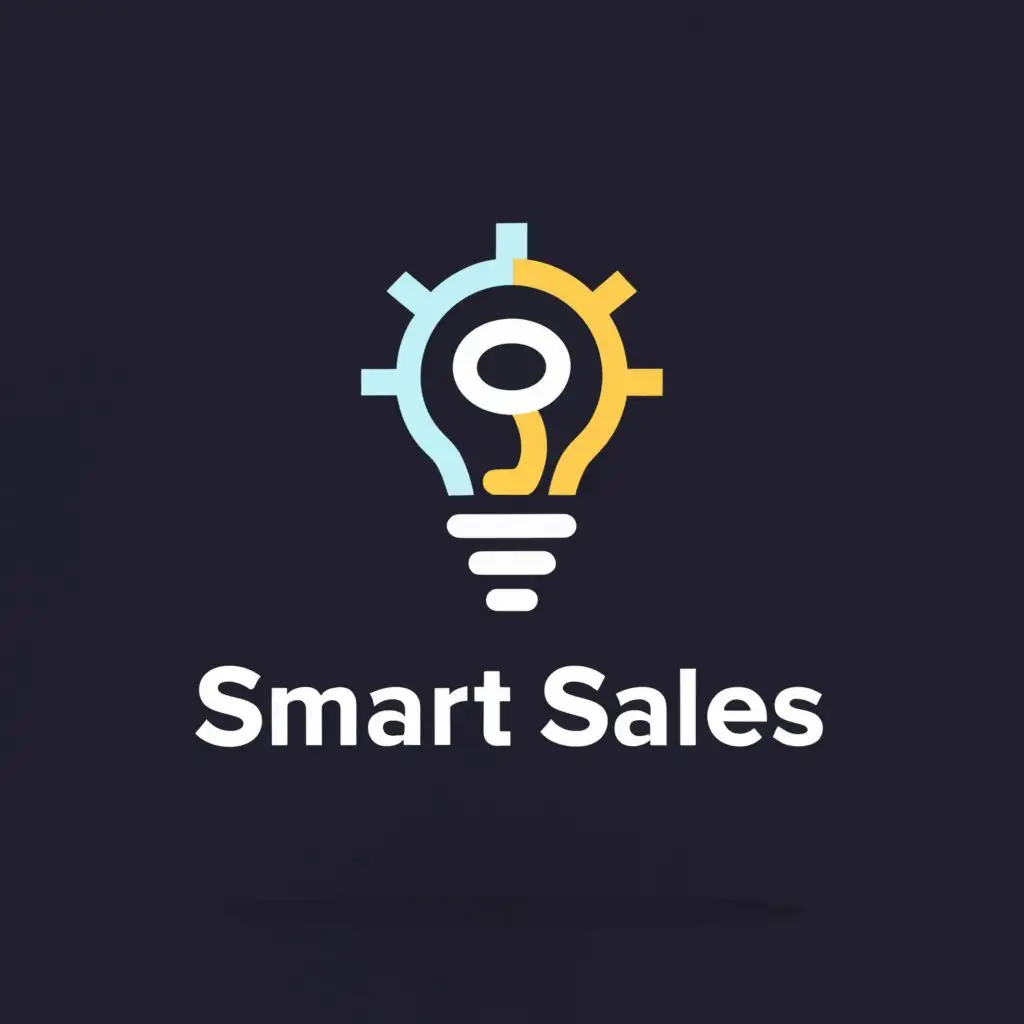 a logo design,with the text "Smart Sales", main symbol:light, sales bag,Moderate,be used in Others industry,clear background