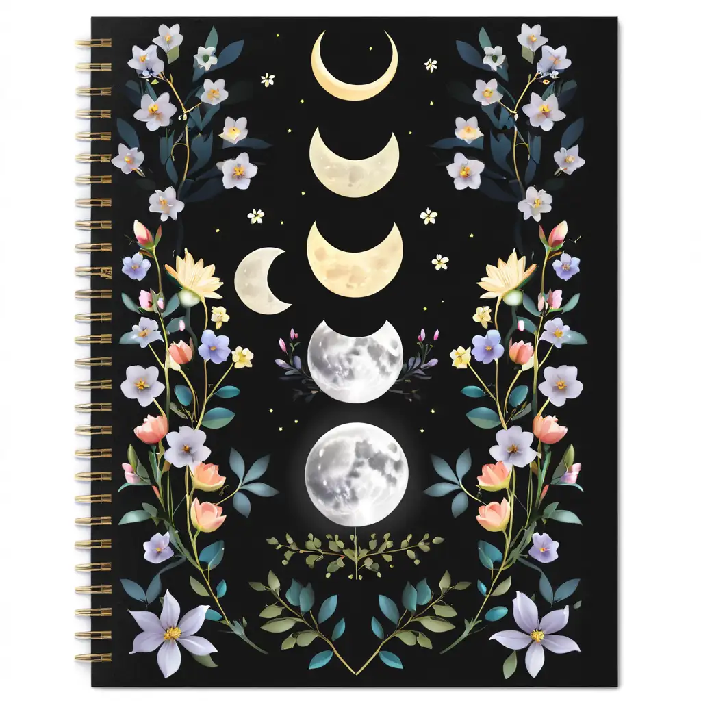 Moonlit Garden with Blossoming Flowers