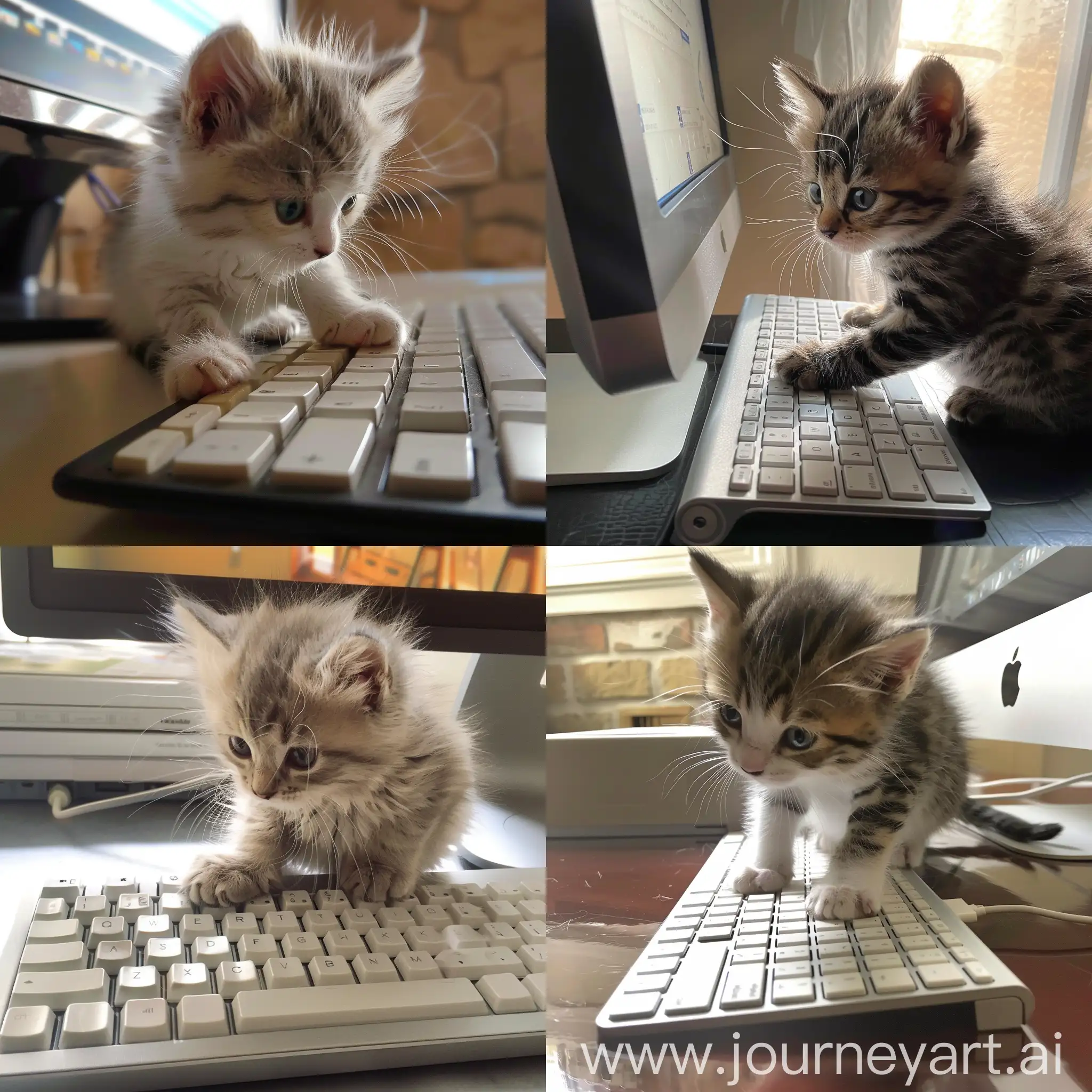 Adorable-Kitten-Typing-on-Computer-Keyboard