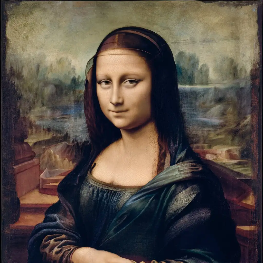 Enigmatic Smile of Mona Lisa Portrait
