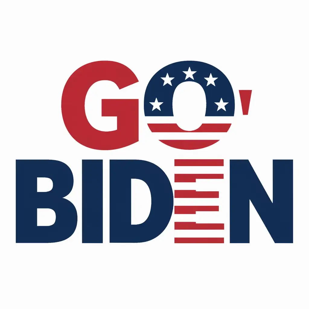  text only slogan in red  white and blue colors GO BIDEN