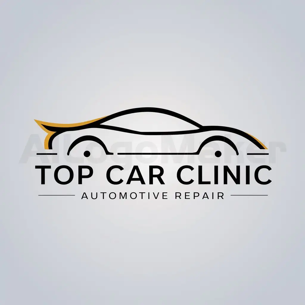 a logo design,with the text "Top car clinic", main symbol:Car,Minimalistic,be used in Automotive industry,clear background