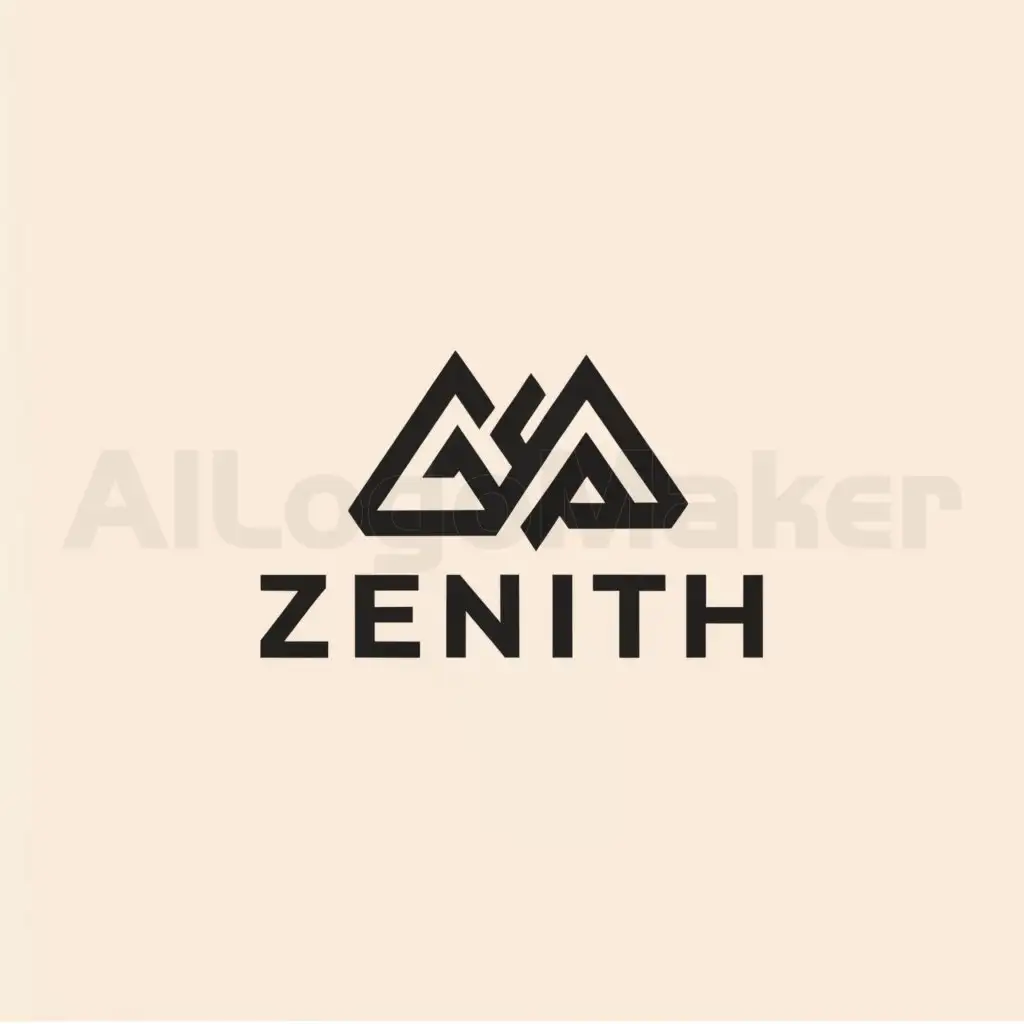 a logo design,with the text "zenith", main symbol:mountain ,Moderate,be used in Entertainment industry,clear background