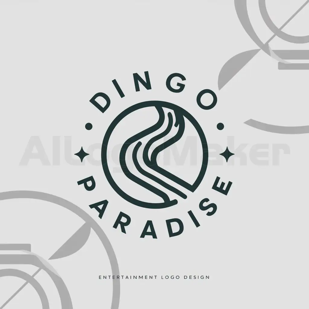 LOGO-Design-for-Dingo-Paradise-Dynamic-Tubing-Track-Encircled-by-Text
