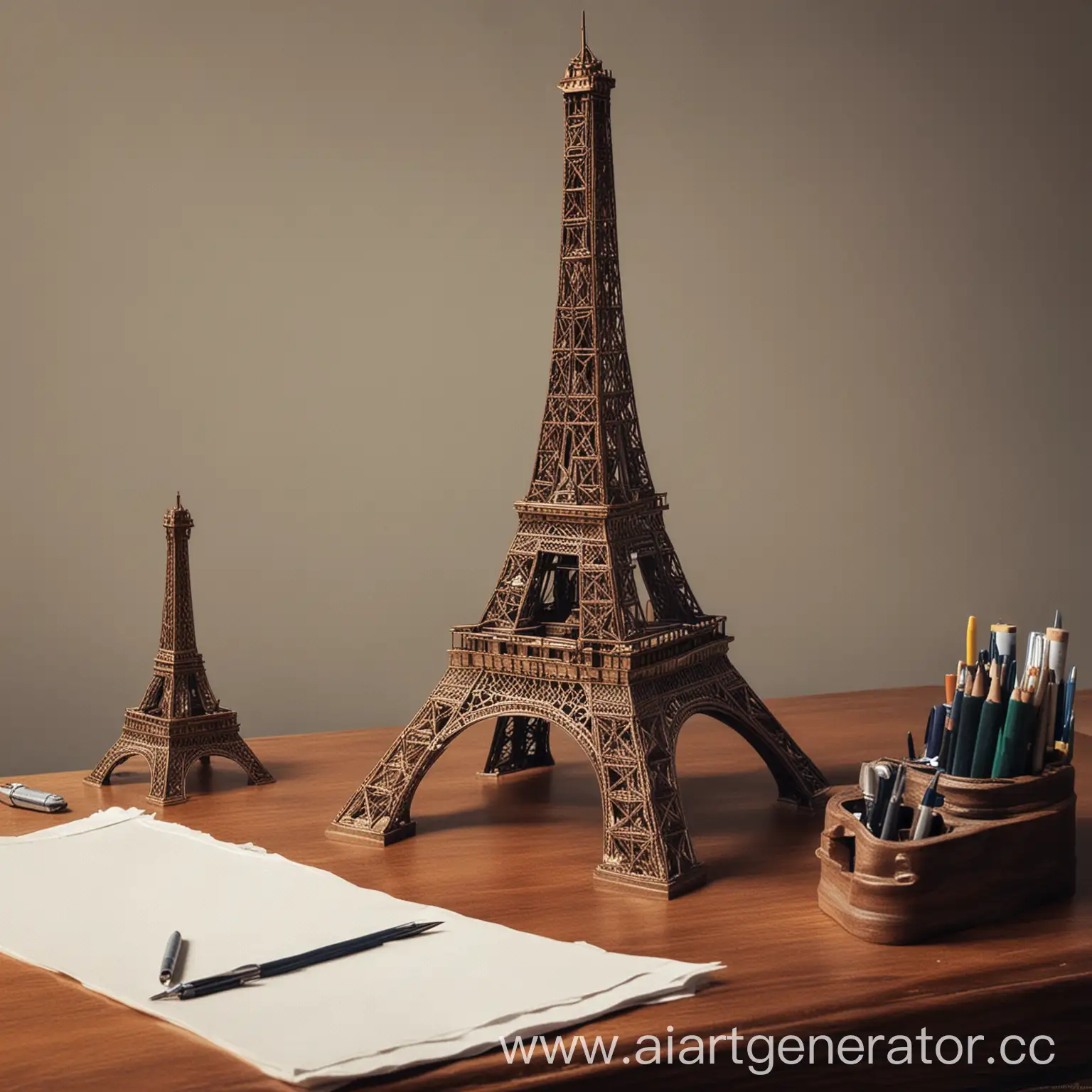 Eiffel-Tower-Working-at-Desk-Parisian-Landmark-in-Office-Setting