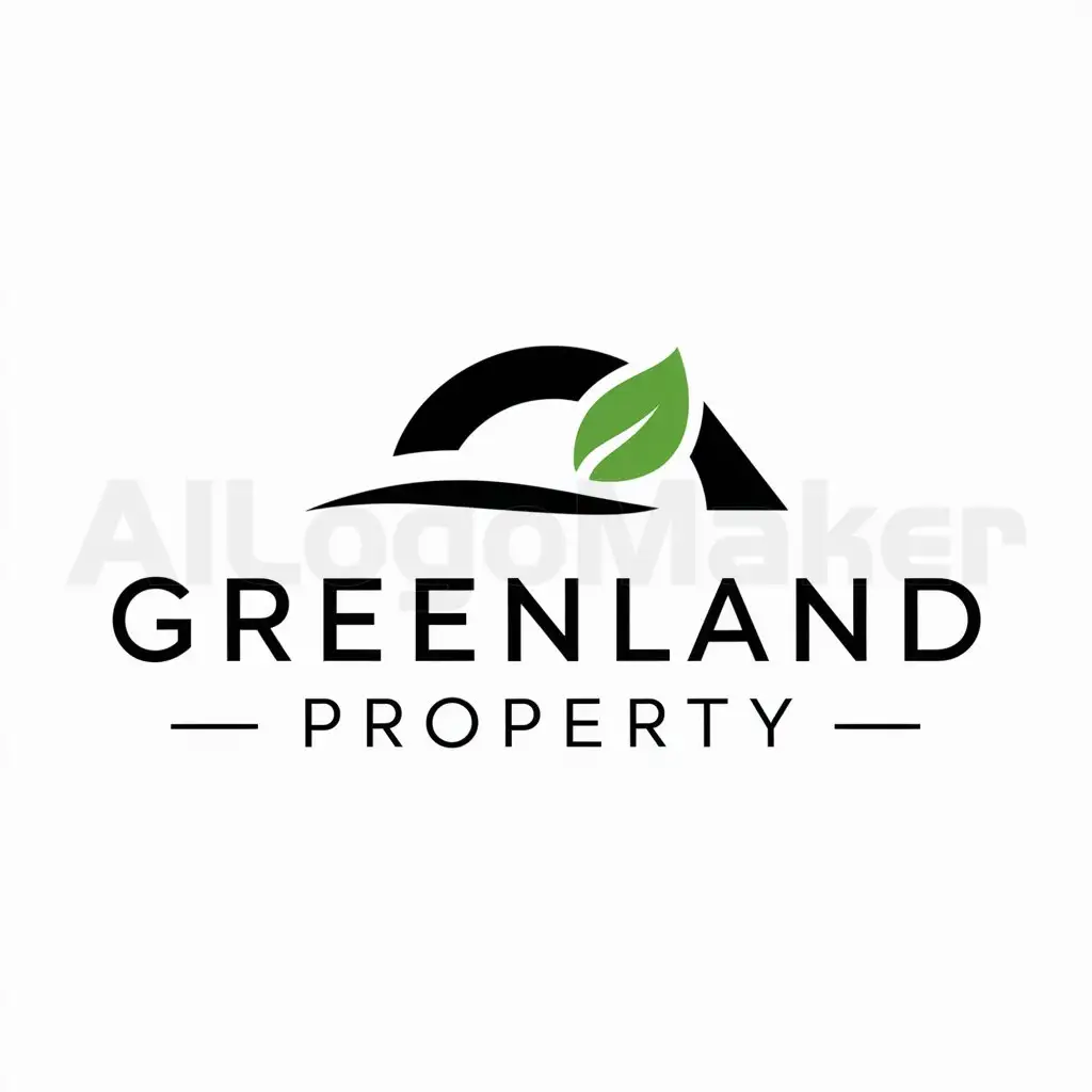 a logo design,with the text "Greenland Property", main symbol:g make abastrat land,Moderate,be used in 0 industry,clear background