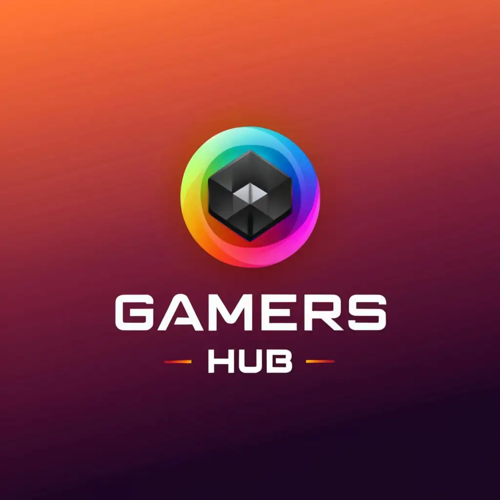 a logo design,with the text "Gamers Hub", main symbol:Gaming accounts store,Minimalistic,be used in Internet industry,clear background