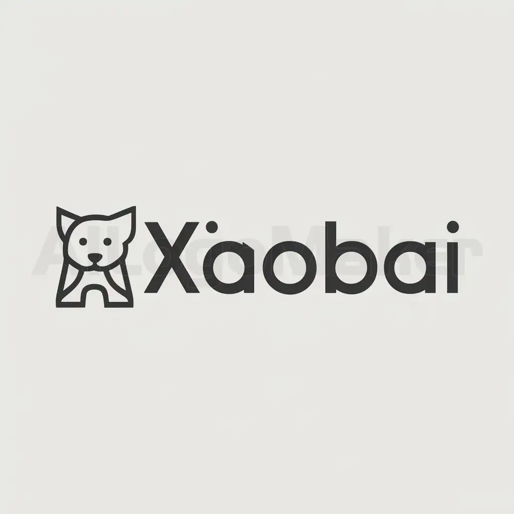a logo design,with the text "xiaobai", main symbol:xiaobai,Moderate,be used in Internet industry,clear background