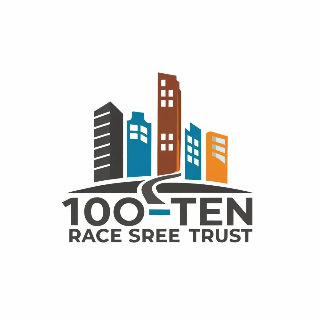 LOGO-Design-For-10Ten-Race-Street-Trust-Cityscape-Emblem-for-Real-Estate-Branding