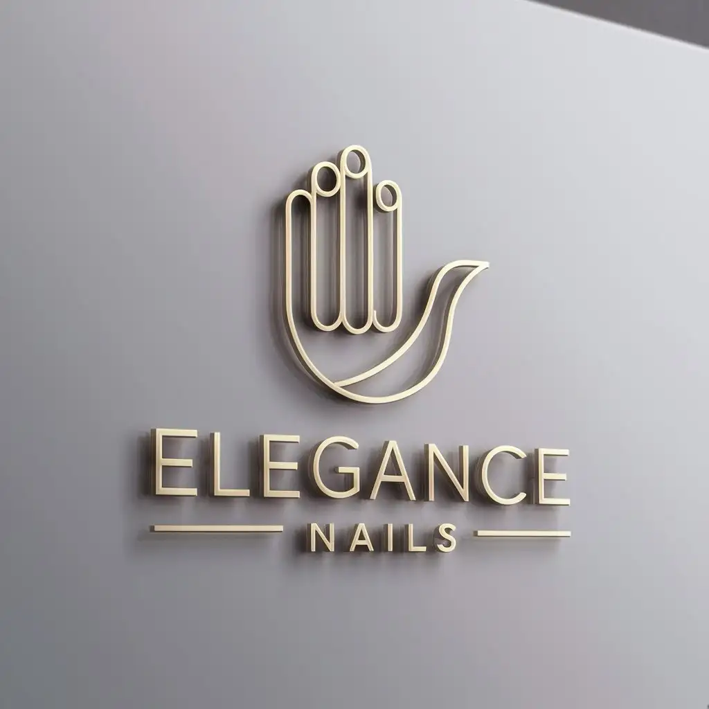 a logo design,with the text "Elegance Nails", main symbol:manicure,Moderate,be used in Beauty Spa industry,clear background