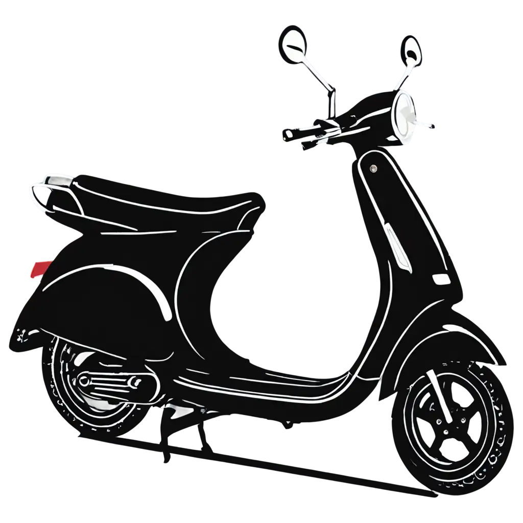 Vintage-Silhouette-of-Vespa-Scooter-in-PNG-Format-Nostalgic-Charm-in-High-Quality