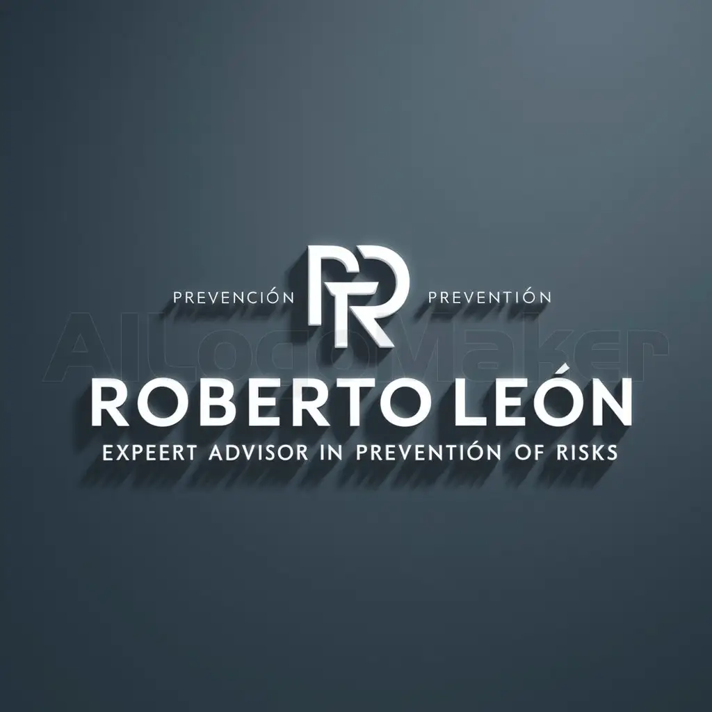 a logo design,with the text "Roberto León Expert Advisor in Prevention of Risks", main symbol:prevención,Moderate,clear background
