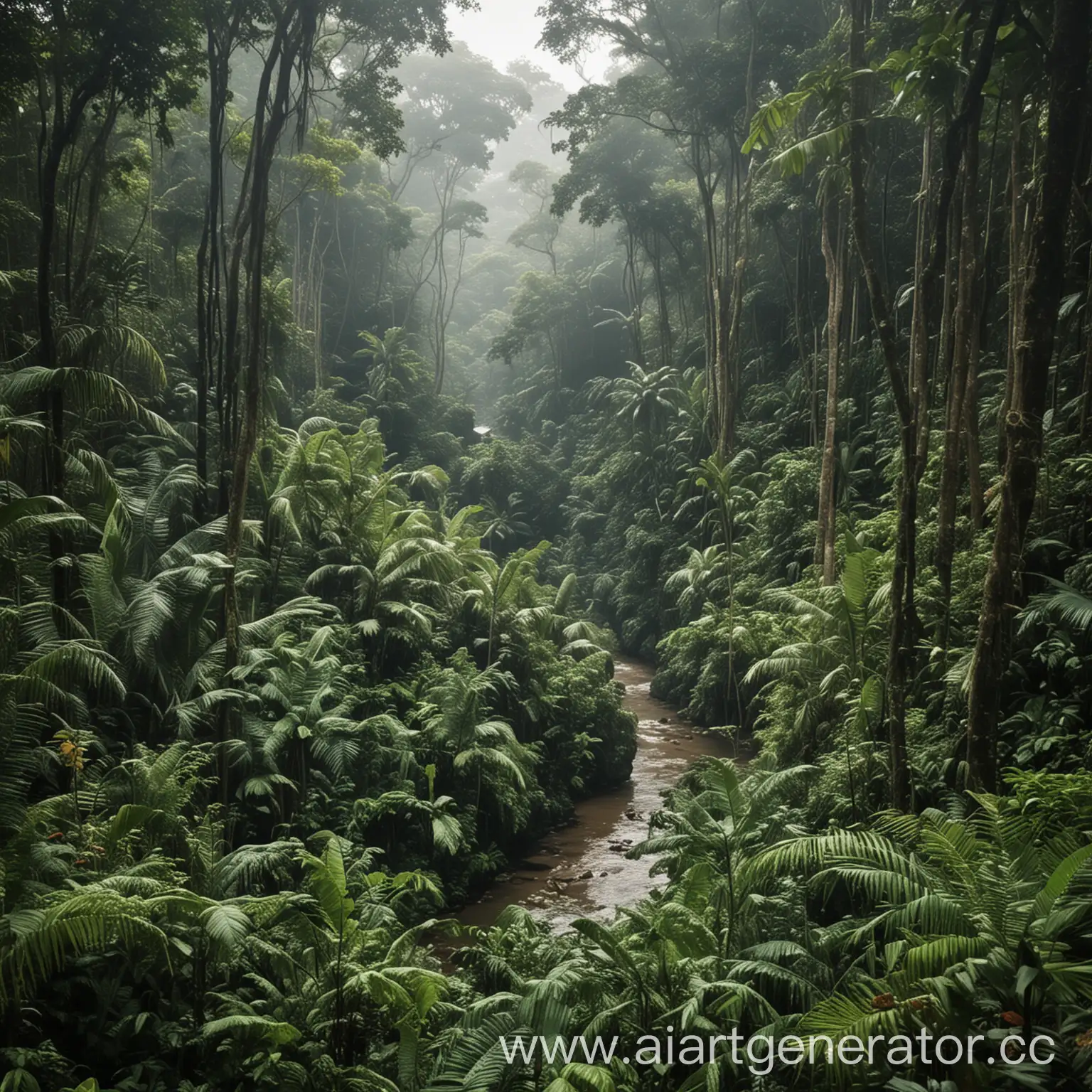 Lush-Jungle-Canopy-Serene-Nature-Photography-of-Verdant-Forest