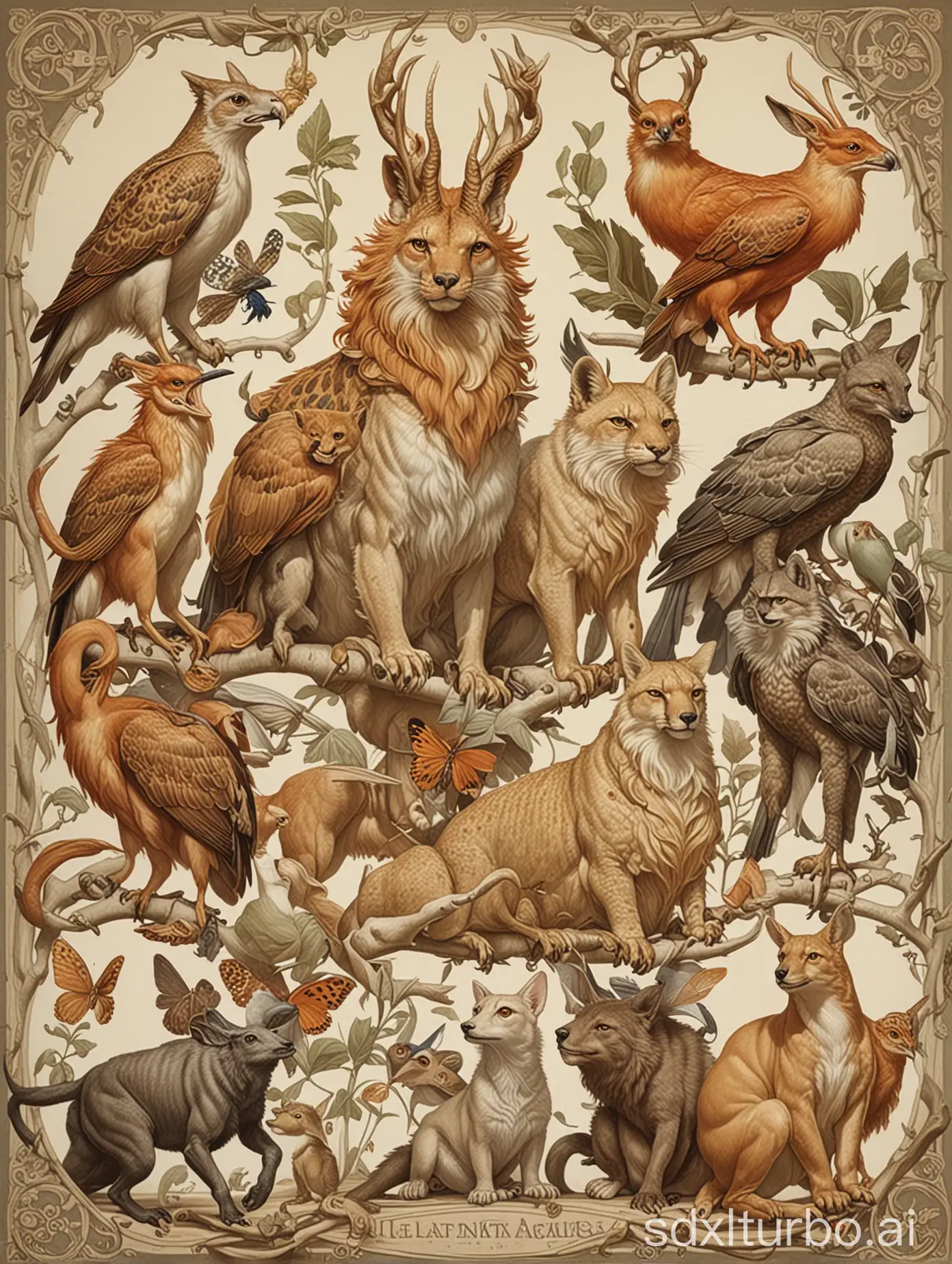 Fantasy-Animal-Hybrids-Illustrated-in-Leyendecker-Style