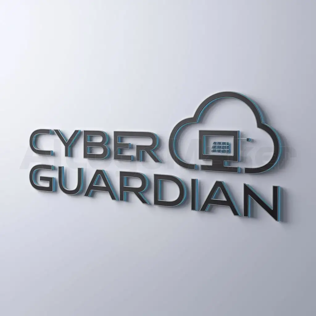 a logo design,with the text "Cyber Guardian", main symbol:Nube and Computer,Moderate,be used in Technology industry,clear background