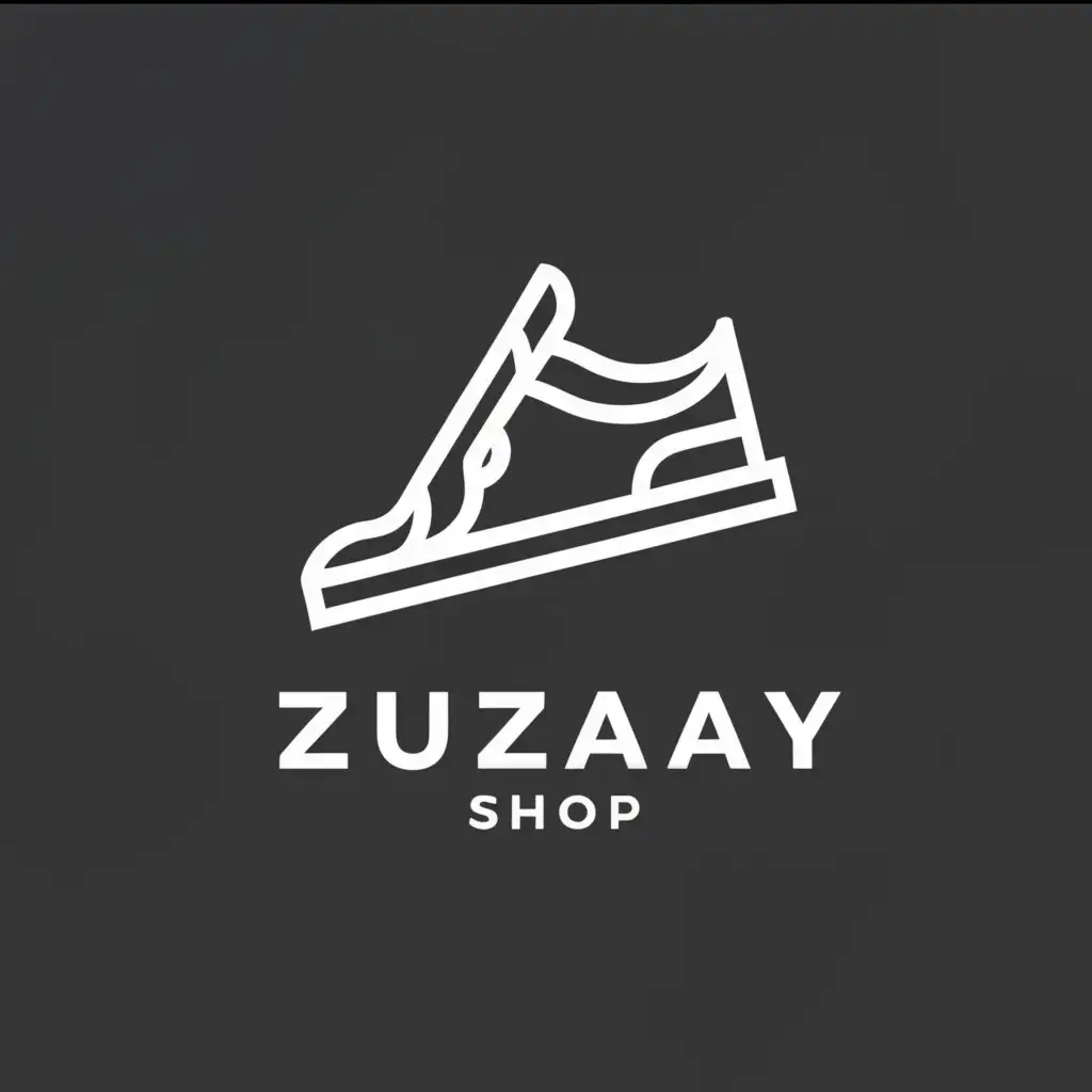 a logo design,with the text "Zuzay Shop", main symbol:Sneakers,Minimalistic,be used in Others industry,clear background