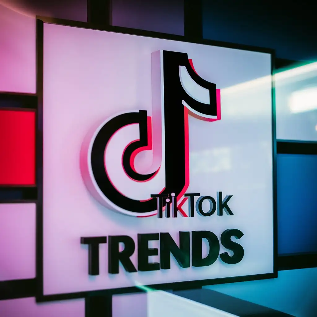 Colorful Tik Tok Trends Logo Design Concept